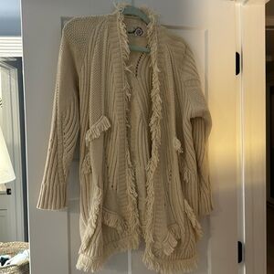 Anthropologie Fringe Cardigan